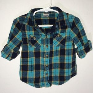 Boys Plaid Button Up